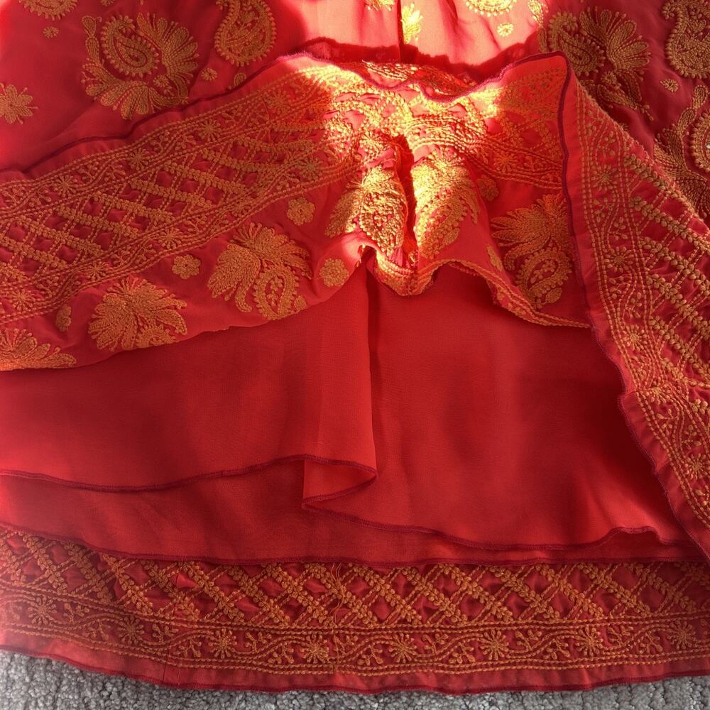 Hale Bob Cabana Floral Strapless Mini Dress Size XS NWT In Tangerine - Picture 4 of 10